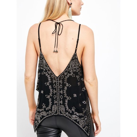 🎉LAST CHANCE🎉 FREE PEOPLE Going Out In Austin Top / Black - Picture 2 of 9